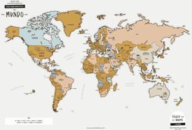 MAPA RASCABLE DEL MUNDO [MURAL] -ENJOY MAPS