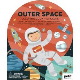 OUTER SPACE. LIBRO COLOREAR + ADHESIVOS -MOSES