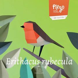 ERITHACUS RUBECULA - PIT ROIG. FIGURA DE PAPER 3D -PLEGO