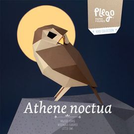 ATHENE NOCTUA -MUSSOL COMU. FIGURA DE PAPAER 3D -PLEGO