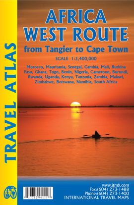 AFRICA WEST ROUTE 1:3.400.000 -TRAVEL ATLAS -ITMB