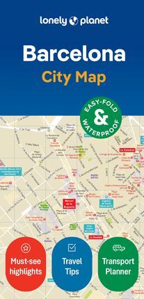 BARCELONA. CITY MAP -LONELY PLANET