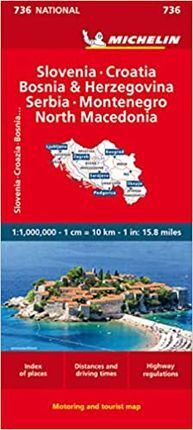 736 ESLOVENIA, CROACIA, BOSNIA Y HERZERGOVINA 1:1.000.000 -MICHELIN
