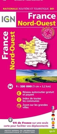 801 FRANCE NORD-OUEST 1:320.000 -IGN