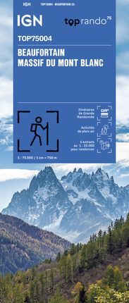 TOP75004 BEAUFORTAIN MASSIF DU MONT-BLANC 1:75.000 -TOP 75 -IGN