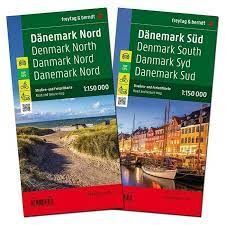 DANEMARK NORD & DANEMARK SUD [2 MAPAS] + RUTAS CICLOTURISTAS 1:150.000 -FREYTAG & BERNDT