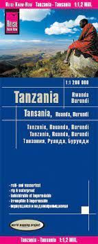 TANSANIA- RUANDA -BURUNDI 1:1.200.000 -REISE KNOW-HOW