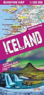 ICELAND / ISLANDIA 1:500.000 -ADVENTURE MAP [PLASTIFICAT]