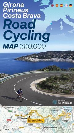GIRONA PIRINEUS COSTA BRAVA ROAD CYCLING MAP 1:110.000 - GEONOMADA