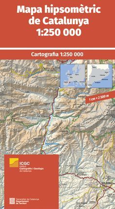 MAPA HIPSOMETRIC DE CATALUNYA 1:250.000 -ICGC
