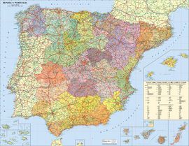ESPAÑA - PORTUGAL [MINI MURAL] [1:2.500.000] -TELSTAR