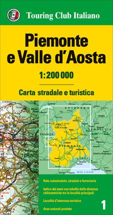 PIEMONTE E VALLE D'AOSTA 1:200.000 -TOURING CLUB ITALIANO