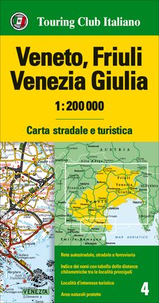 VENETO, FRIULI, VENEZIA GIULIA 1:200.000 -TOURING CLUB ITALIANO