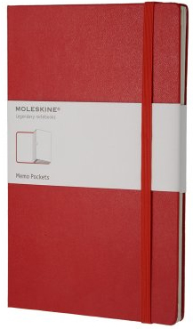 RED MEMO POCKETS L [13X21 FUELLE] LARGE CLASSIC -MOLESKINE
