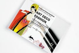 ART DECO FASHION -POSTCARD COLOURING BOOK